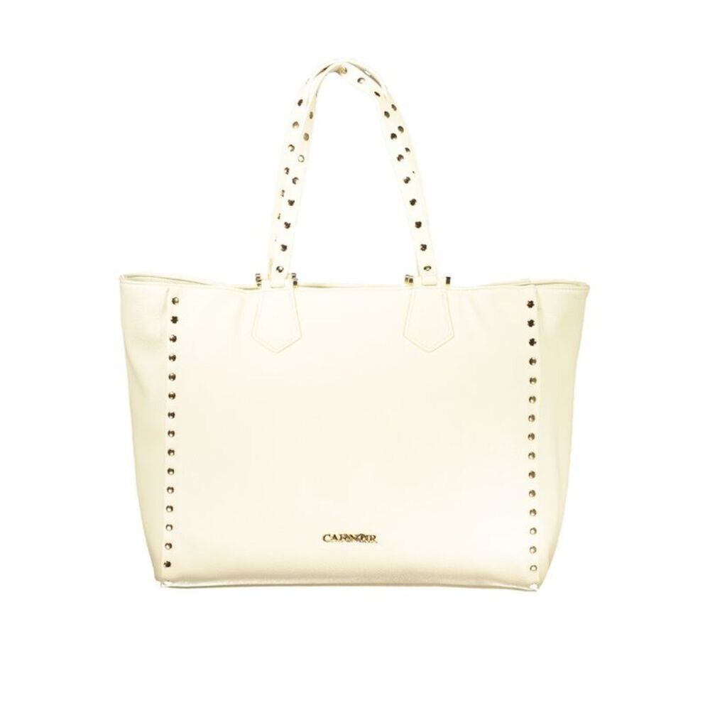 Cafenoir Beige Polyurethane Women's Shoulder Women's Bag
